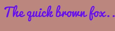 Image with Font Color 6610F2 and Background Color BB867D